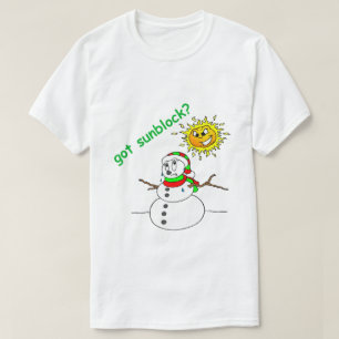 Grappig kerstfeest Shirt Snowman heeft zonblok