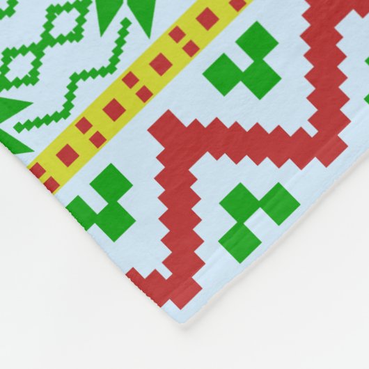 Grappig kerstfeest | Sinterklaas die door de sneeu Fleece Deken (Hoek)