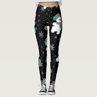 Grappig kerstfeest Snowman Pattern-Leggings. Leggings