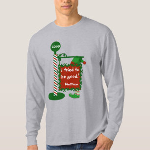 Grappig kerstfeest T-Shirt "Ik heb geprobeerd goed