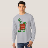 Grappig kerstfeest T-Shirt "Ik heb geprobeerd goed (Voorkant volledig)