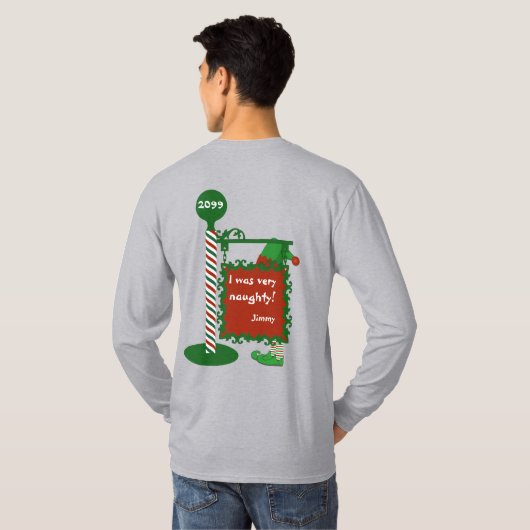 Grappig kerstfeest T-Shirt "Ik heb geprobeerd goed (Achterkant volledig)