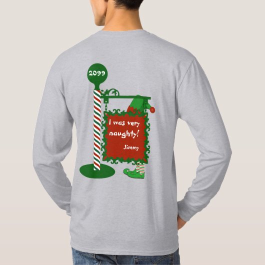 Grappig kerstfeest T-Shirt "Ik heb geprobeerd goed (Achterkant)
