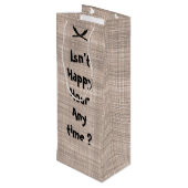 Grappig kerstfeest Thanksgiving Wijnzak Tas Wijn Cadeautas (Achterkant Gekanteld)