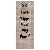 Grappig kerstfeest Thanksgiving Wijnzak Tas Wijn Cadeautas (Achterkant)