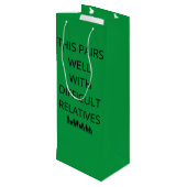 Grappig kerstfeest Thanksgiving Wijnzak Tas Wijn Cadeautas (Achterkant Gekanteld)