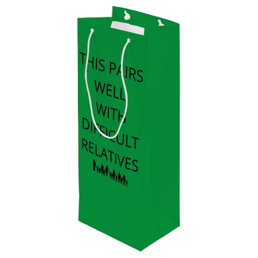 Grappig kerstfeest Thanksgiving Wijnzak Tas Wijn Cadeautas (Achterkant Gekanteld)