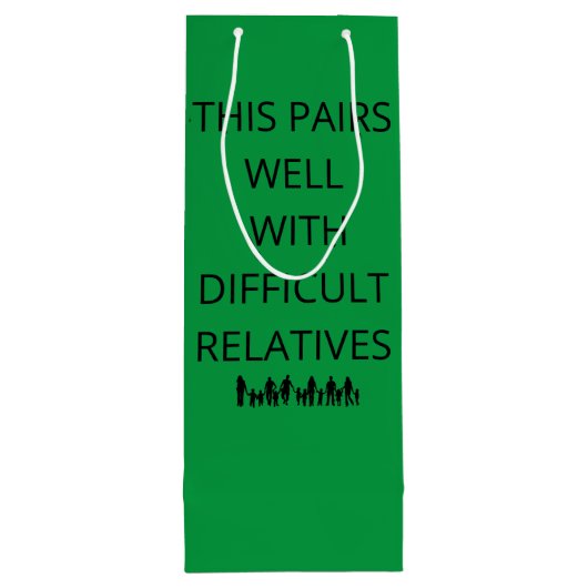 Grappig kerstfeest Thanksgiving Wijnzak Tas Wijn Cadeautas (Achterkant)