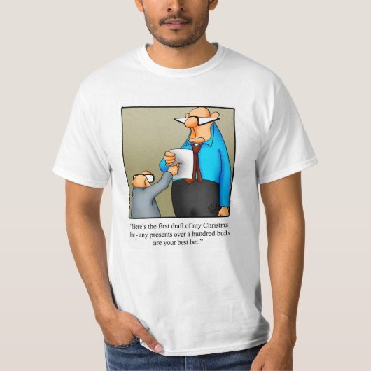 Grappig kerstfeest "The List" Humor Tee Shirt Gift (Voorkant)