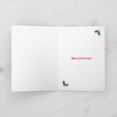 Grappig kerstfeest tijdens de kerstverandering feestdagen kaart (Binnen)