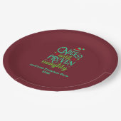 Grappig kerstfeest tot bewezen Naughty Red Papieren Bordje (Gekanteld)