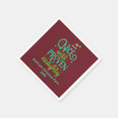 Grappig kerstfeest tot bewezen Naughty Red Servet (Hoek)