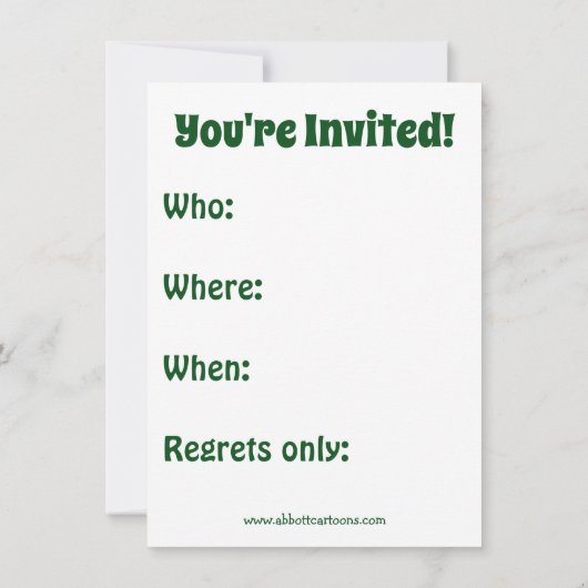 Grappig kerstfeest uitnodigingen (Achterkant)