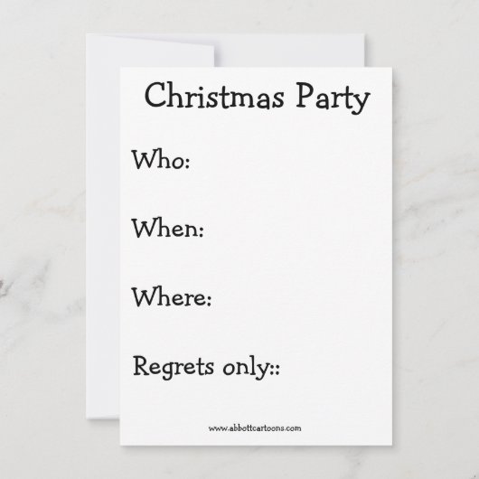 Grappig kerstfeest uitnodigingen (Achterkant)