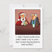 Grappig kerstfeest uitnodigingen (Voorkant)