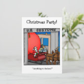 Grappig kerstfeest uitnodigingen (Staand voorkant)