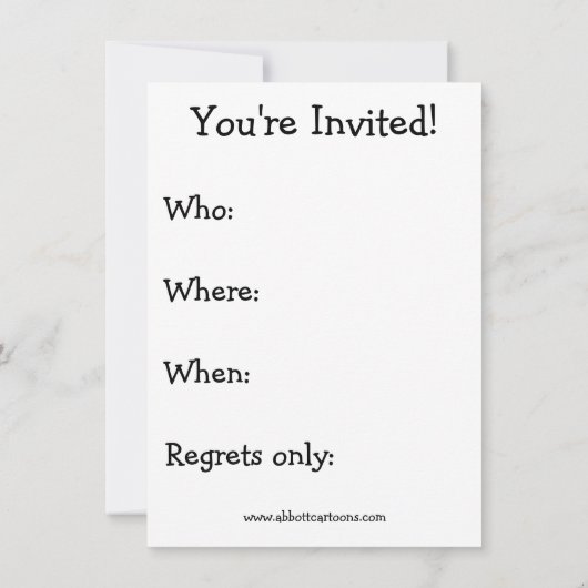 Grappig kerstfeest uitnodigingen (Achterkant)