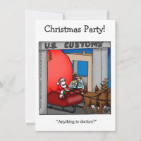 Grappig kerstfeest uitnodigingen