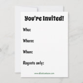 Grappig kerstfeest uitnodigingen (Achterkant)