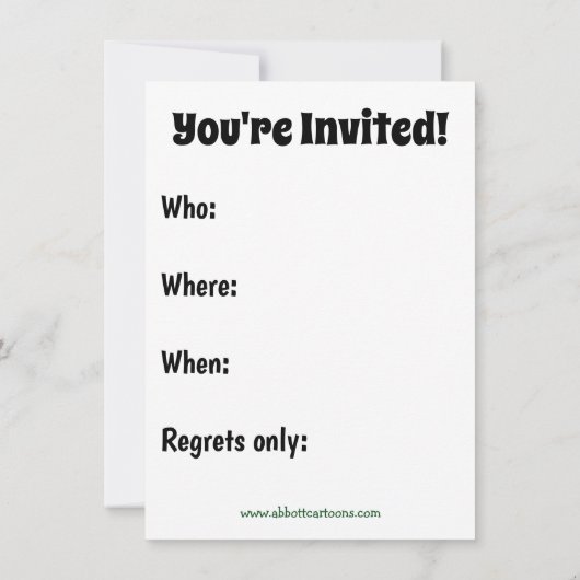 Grappig kerstfeest uitnodigingen (Achterkant)