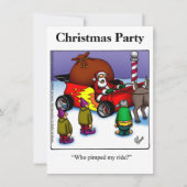 Grappig kerstfeest uitnodigingen (Voorkant)