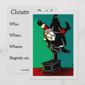 Grappig kerstfeest uitnodigingen (Voorkant / Achterkant)