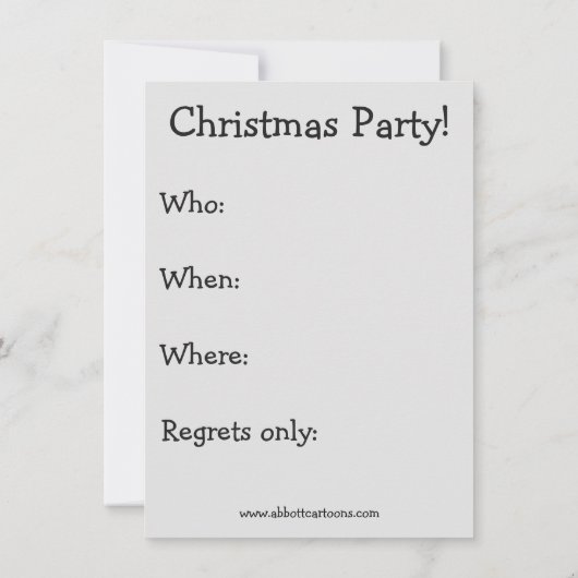Grappig kerstfeest uitnodigingen (Achterkant)