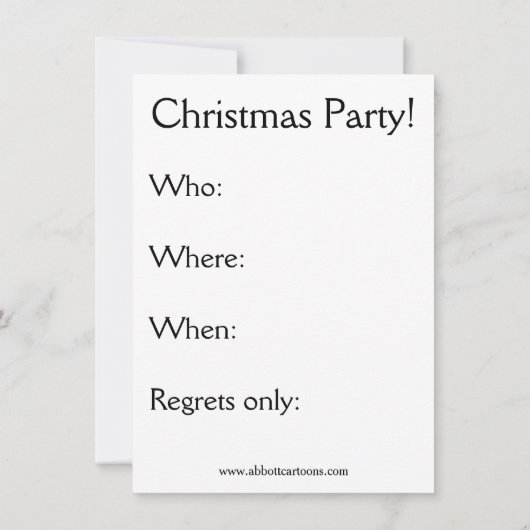 Grappig kerstfeest uitnodigingen (Achterkant)