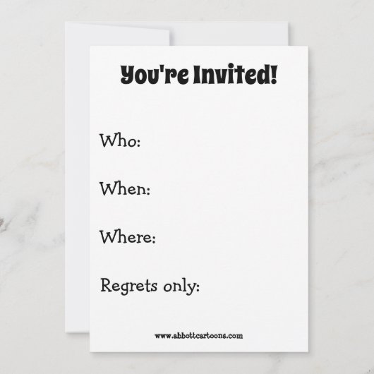 Grappig kerstfeest uitnodigingen (Achterkant)