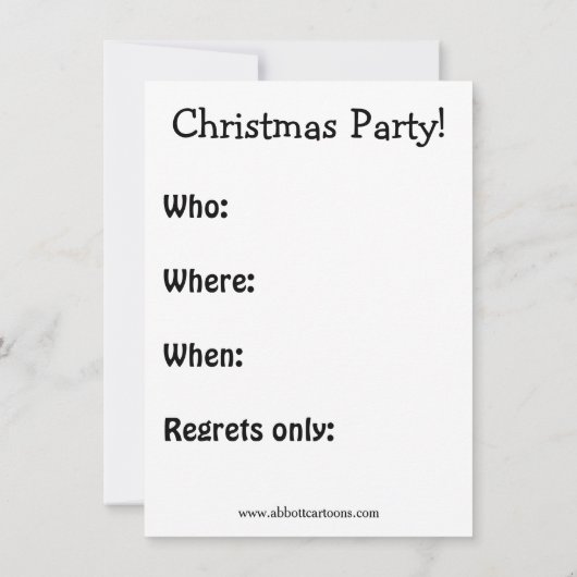 Grappig kerstfeest uitnodigingen (Achterkant)