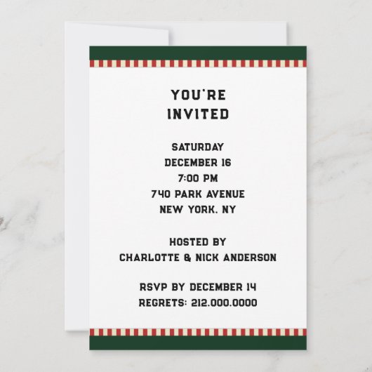 Grappig kerstfeest uitnodigingen (Achterkant)