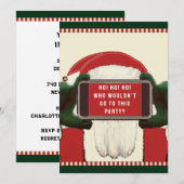 Grappig kerstfeest uitnodigingen (Voorkant / Achterkant)