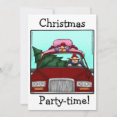 Grappig kerstfeest uitnodigingen (Voorkant)