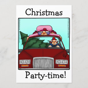 Grappig kerstfeest uitnodigingen