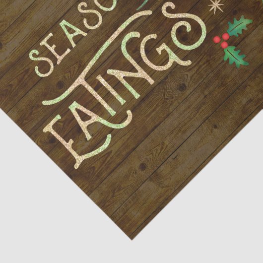 Grappig kerstfeest Velociraptor Dinosaur Eatings Tissuepapier (Detail)