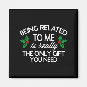 Grappig kerstfeest verwant aan mij familie grap magneet