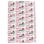 Grappig kerstfeest Vissen ♫ ♥ kerstmis Medium Cadeauzakje (Voorkant)