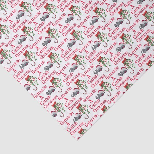 Grappig kerstfeest Vissen ♫ ♥ kerstmis Tissuepapier (Detail)