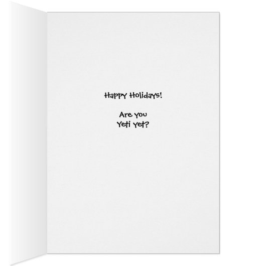 Grappig kerstfeest voor de neef, ben je nog Yeti? (Binnen (Rechts))