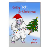 Grappig kerstfeest voor Niece, ben je nog Yeti? (Voorkant)