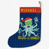 Grappig kerstfeest, vrijlating van de Kringle Sant Kleine Kerstsok (Achterkant)