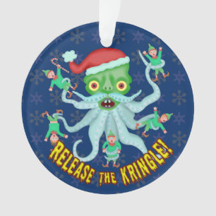 Grappig kerstfeest, vrijlating van de Kringle Sant Ornament