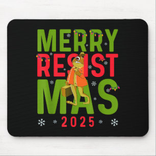 Grappig kerstfeest vrolijk Resistmas 2025 Portland Muismat