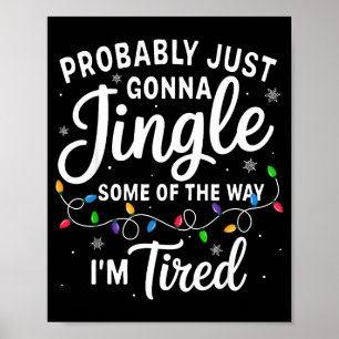 Grappig kerstfeest waarschijnlijk een beetje belle poster