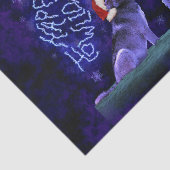 Grappig kerstfeest Wolf Pun Happy Howlidays Humor Tissuepapier (Detail)