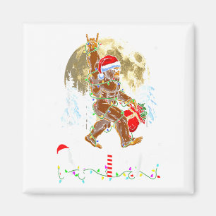 Grappig kerstfeest Xmas Bigfoot Geloof Sasquatch I Magneet