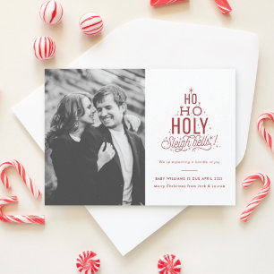 Grappig kerstfeest Zwangerschap Aankondiging Ho Ho