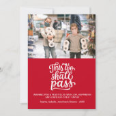 Grappig kerstfeestdagen Foto Aangepaste tekst Feestdagenkaart (Voorkant)