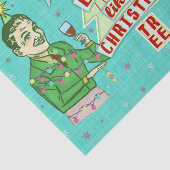 Grappig kerstfeestfeest met recorder Drink vakanti Tissuepapier (Detail)