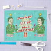 Grappig kerstfeestfeest met recorder Drink vakanti Tissuepapier (Craft)